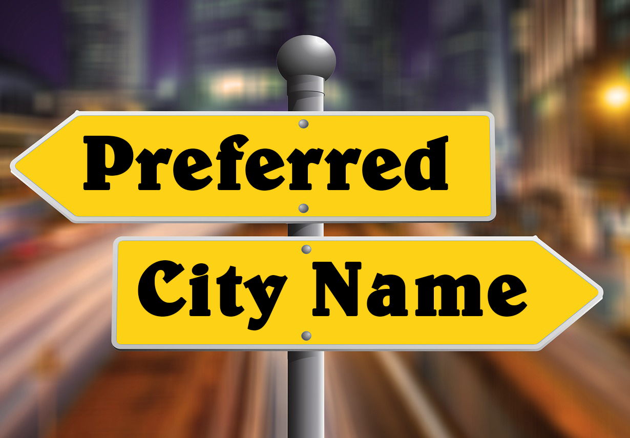 Preferred City Name